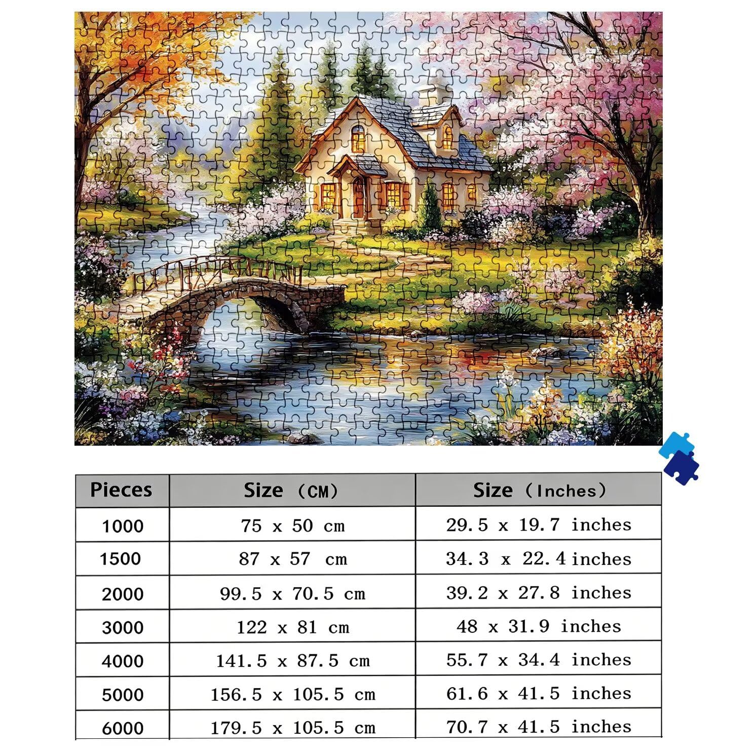 Puzzle 5000 elementów dla dorosłych, kabina krajobrazowa-3 trudne i kolorowe drewniane puzzle, duża łamigłówka 156,5 x 105,5 cm, antystresowa gra z plakatem, dekoracja ścienna do domu, prezent dla