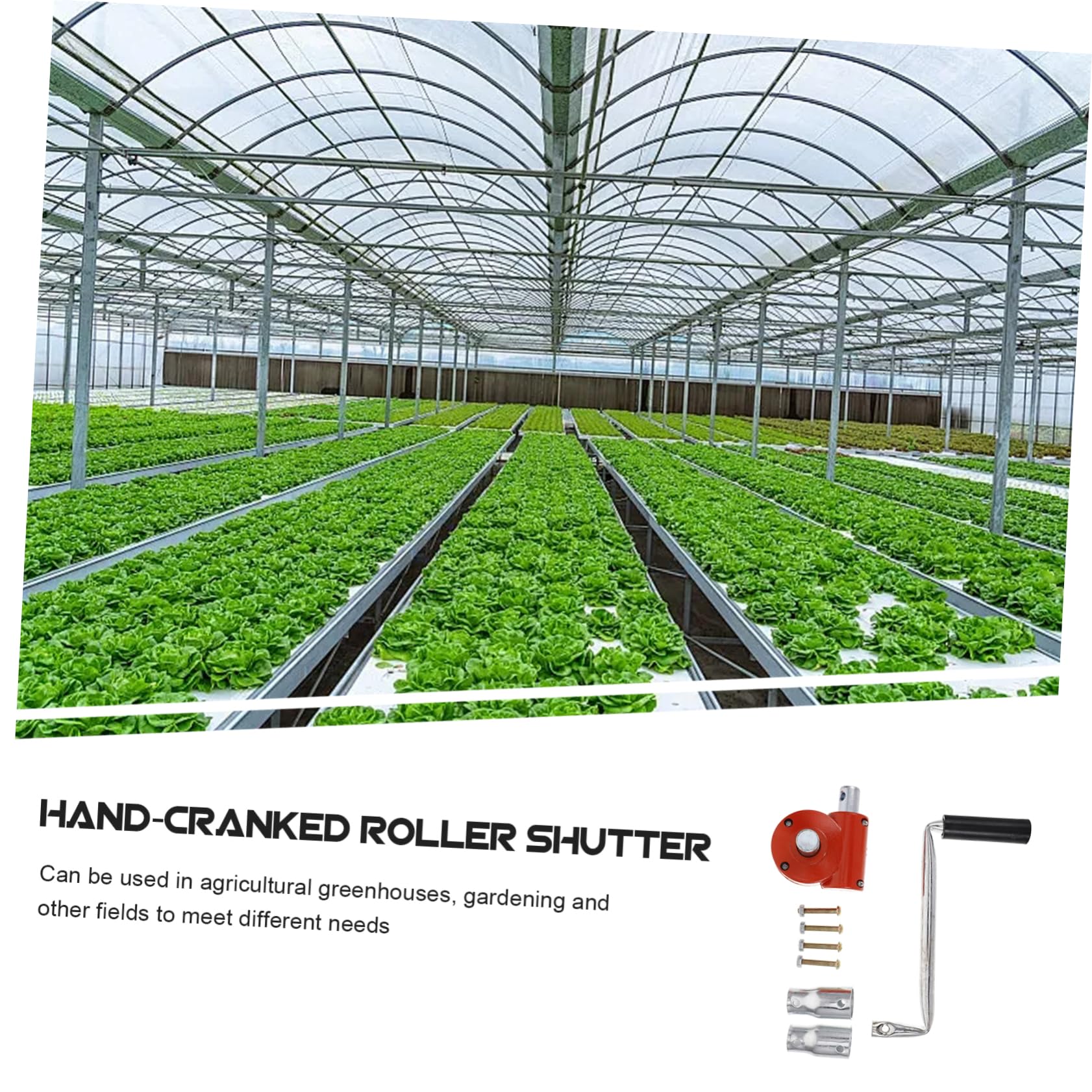 Kisangel Manivelle Manuelle pour Serrage Mécanisme D'enroulement de Film en Alliage D'aluminium, Accessoire Fiable et Polyvalent pour Installation en Jardin Extérieur Plusieurs Styles