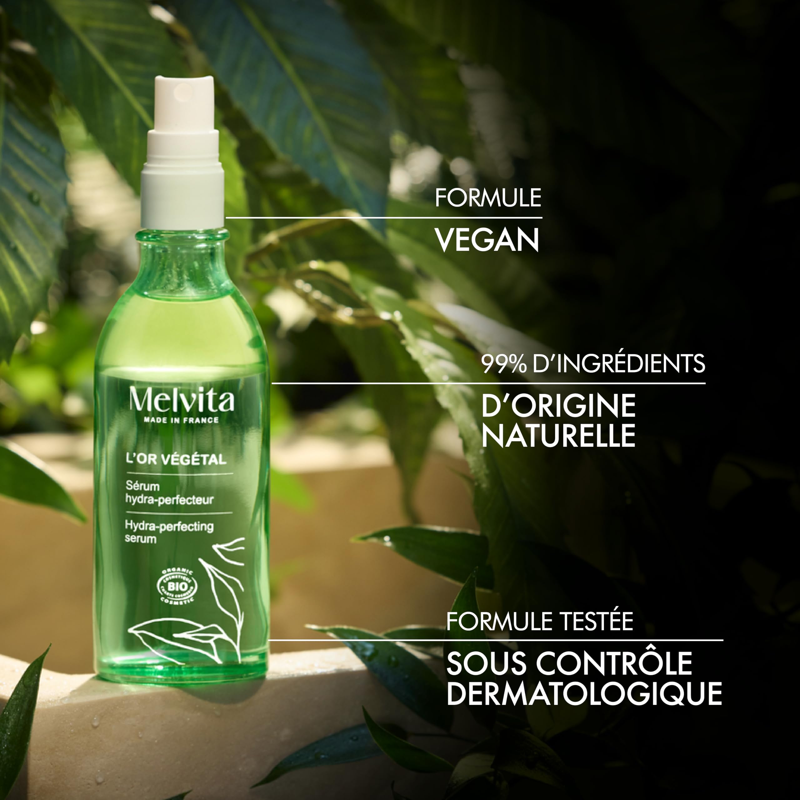 Melvita - Sérum Corps Hydra-Perfecteur - L'Or Végétal - Effet Peau Neuve - Hydratation Intense - Grain de Peau Affiné - 100 ml