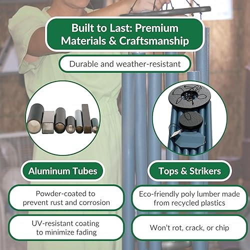 Miniatura 5 de Lambright Chimes Big Ben - Campanilla de viento personalizada de 82 pulgadas de alto, regalo para celebración conmemorativa de pérdida de