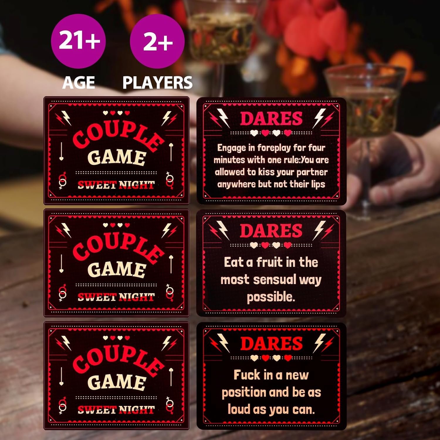 SUNHHX Couple Edition Card Game -50 Conversation Cards Suitable for Couples, Adults, and Teenagers - a Two Player Game for Unforgettable Date Nights and Game Nights, for 2 Players and Above