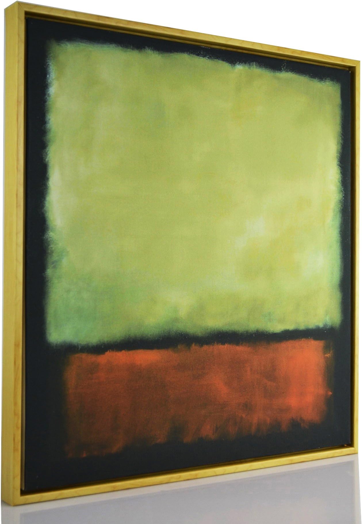 Berkin Arts Framed Mark Rothko Giclee Canvas Print Paintings Poster Reproduction Fine Art Home Decor (Darkbrown and Grey)