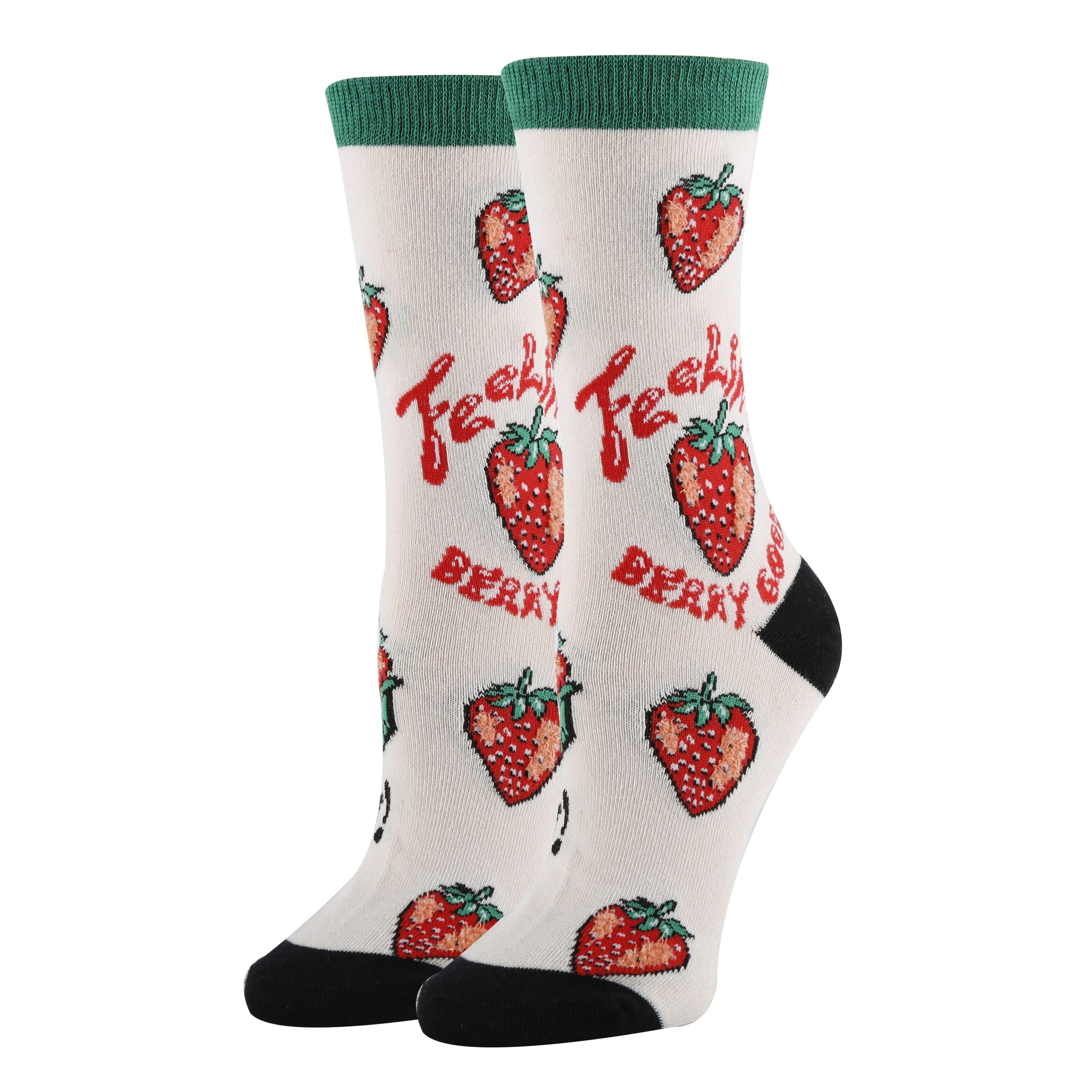 Oooh Yeah Women's Novelty Crew Socks, Positive Funny Fun Crazy Cool Socks