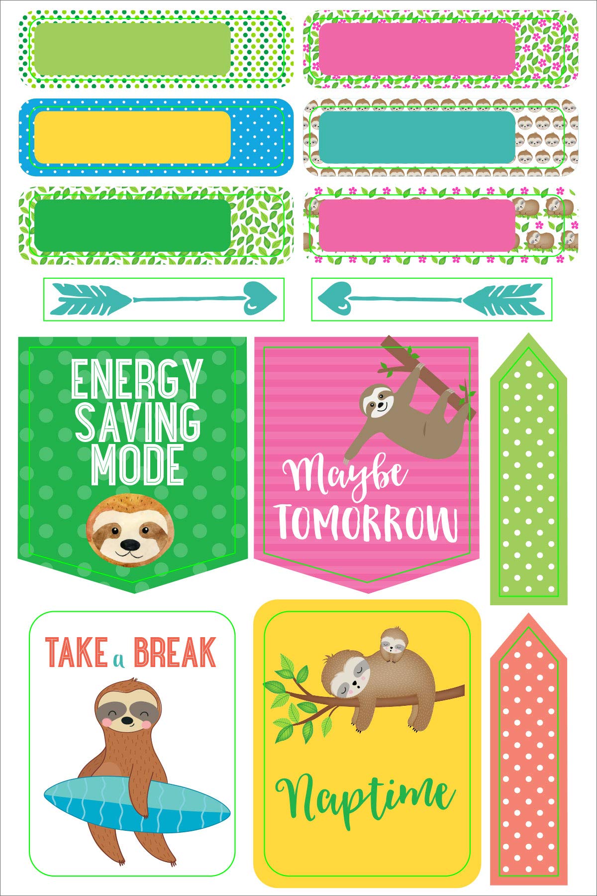 Essentials Sloth Planner Stickers (over 160 stickers!) (Essentials Planner Stickers) - Image 5