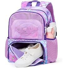 WAWSAM Kids Swim Bag for Swimmers, Beach Gym Bag with Wet Dry Shoes Compartments