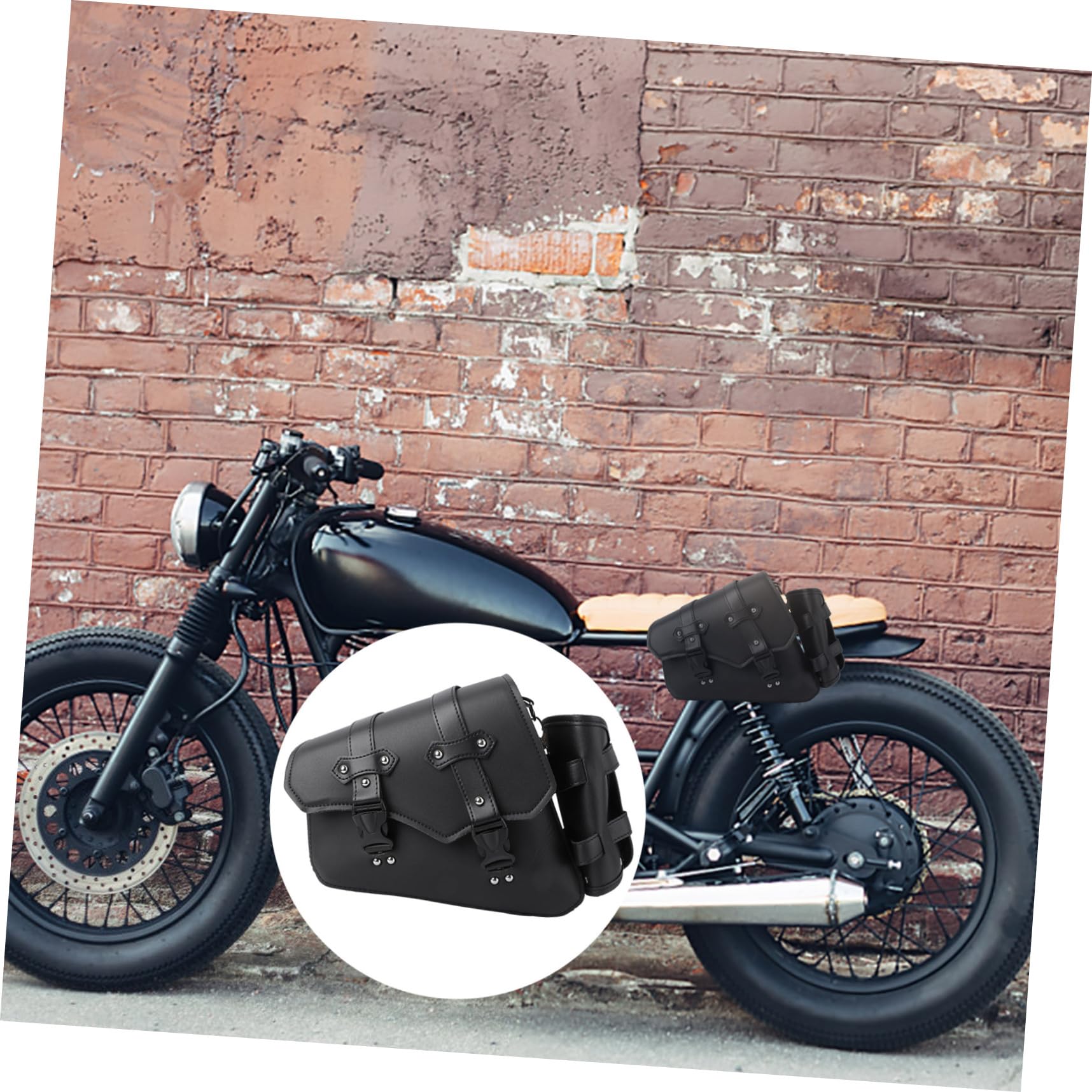 ULTECHNOVO Borsa per Forcellone della Motocicletta Tasca Porta Borraccia e Fibbia a Sgancio Rapido, per Amici e Famiglie in Gita