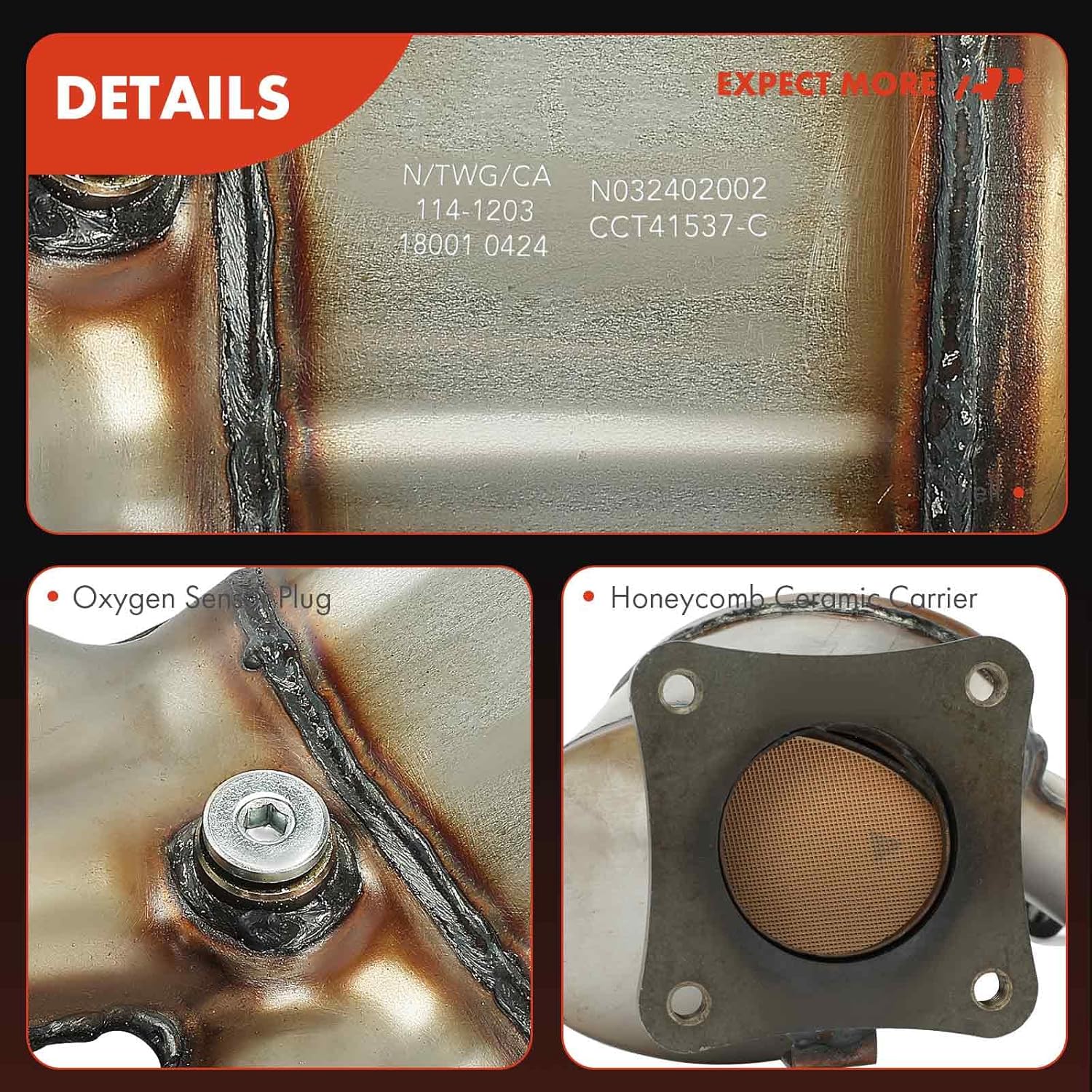 A-Premium Front Right Exhaust Manifold Catalytic Converter with Gasket Kit Direct-Fit Compatible with Volvo XC60 XC70 2011-2015 3.2L, S80 2011-2014 3.2L, E.P.A. Compliant, Replace# EC41163