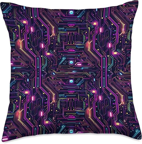 Cyberpunk - Cojín con patrón de placa de circuito
