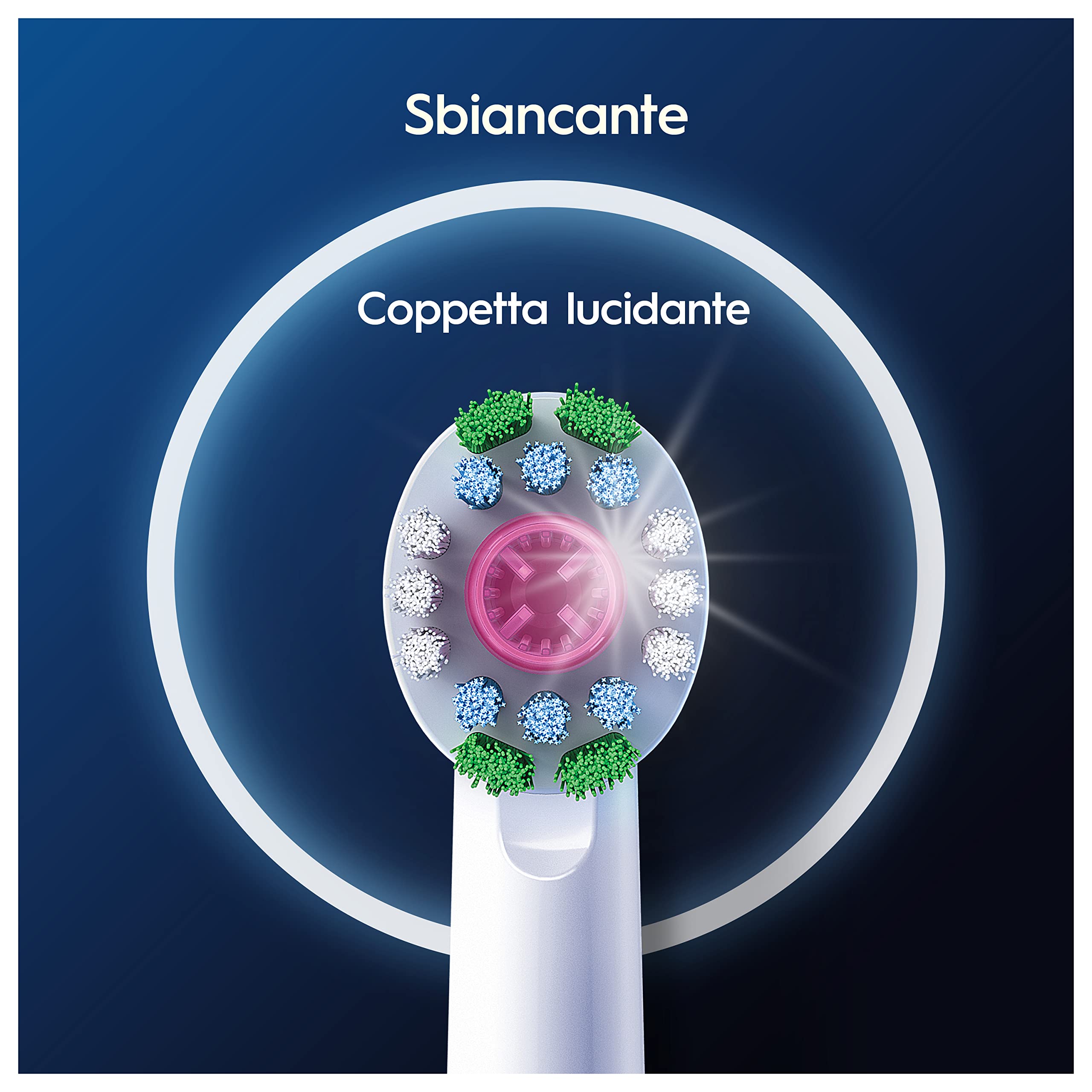 Oral-B Testina Di Ricambio PRO 3DWhite Bianca, Confezione Da 10 Testine