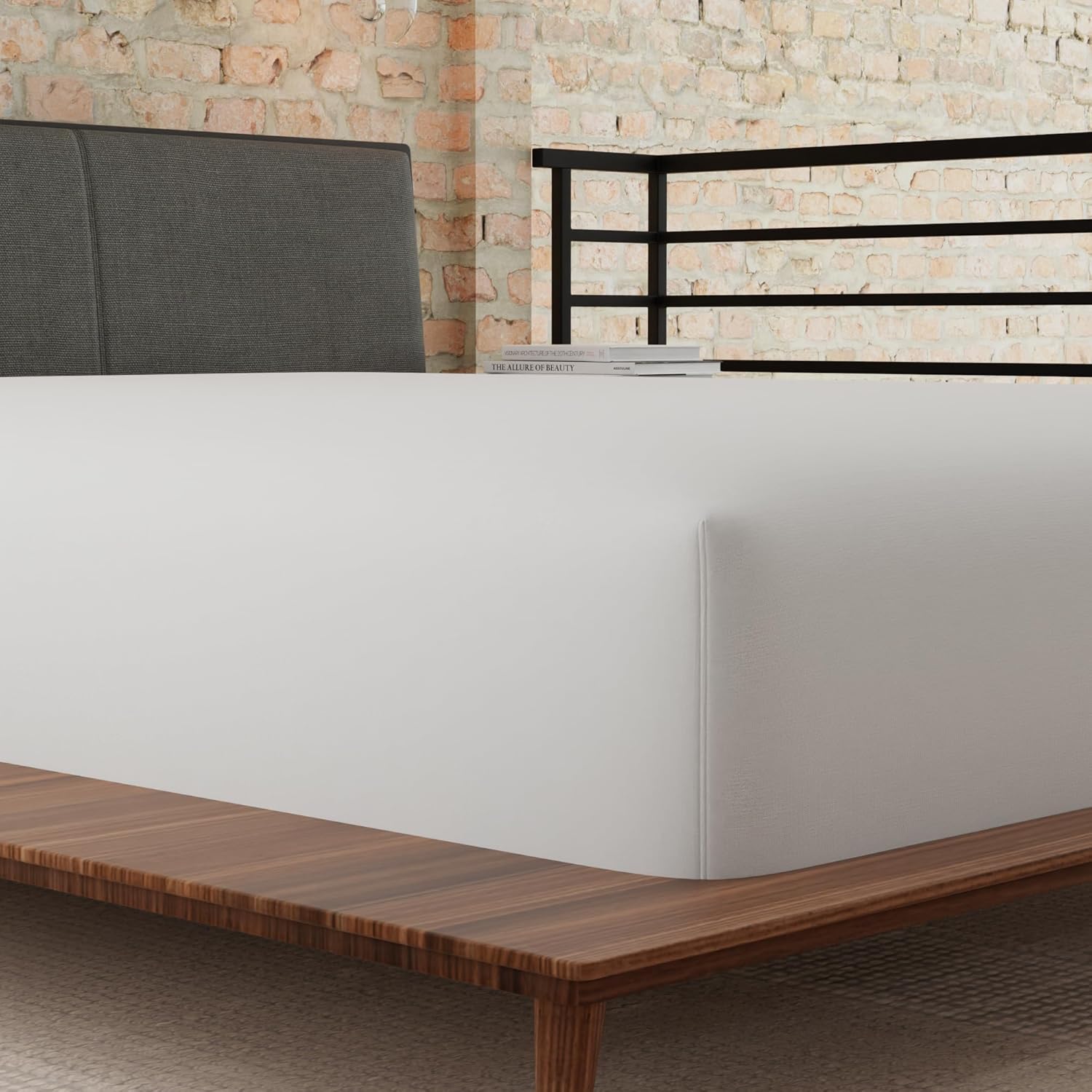 Water-Resistant Microfiber Mattress Protector for Twin Size Beds, Stretchable Fitted Skirt, Easy Clean, White