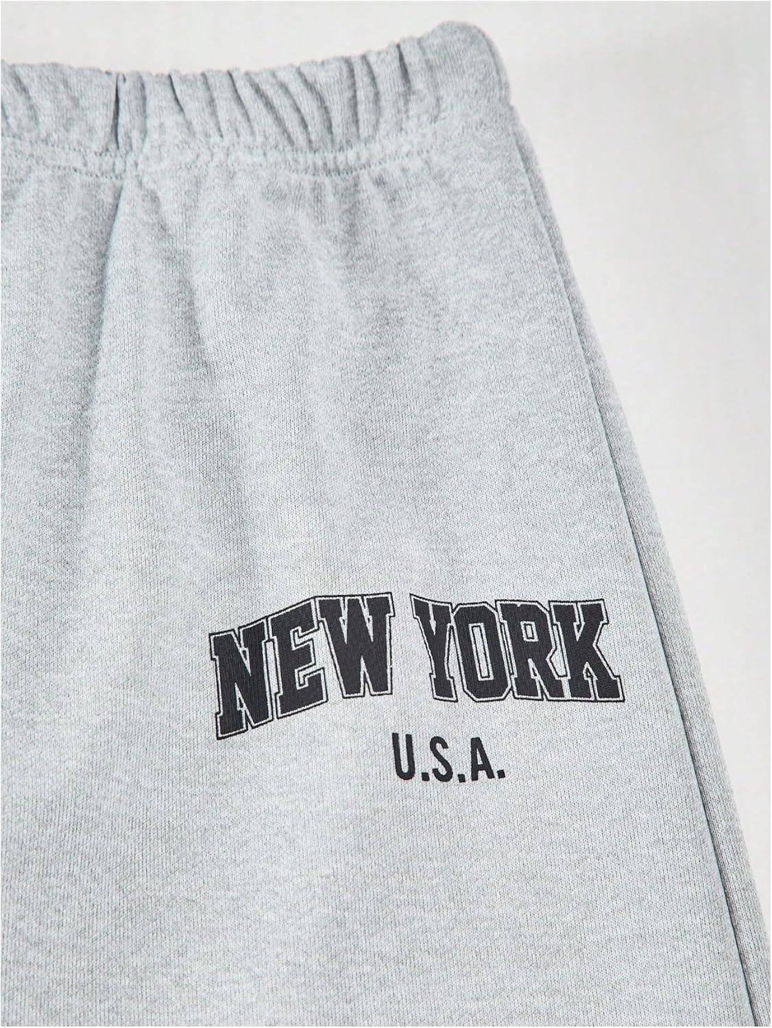 Girl's 3 Packs Wide Leg Sweatpants Elastic Waist Letter Graphic Athletic Pants Sports Trousers - Image 5