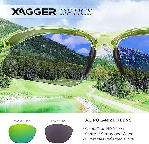 Miniatura 4 de Xagger Gafas de sol deportivas polarizadas para niños y niñas, gafas de béisbol y sóftbol, montura TR90