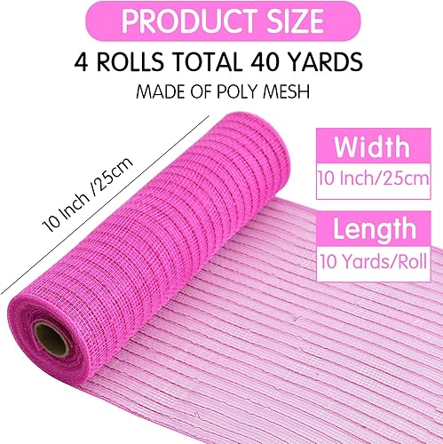 Vista 38 de TONIFUL 2 rollos de cinta de malla decorativa amarilla de 10 pulgadas, malla de tela con papel de aluminio para suministros de corona, corona