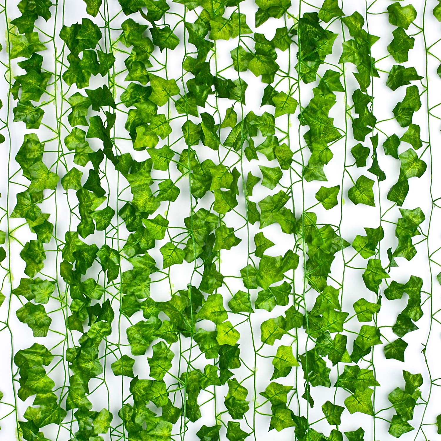 12 pcs 79 Feet Fake Vines Artificial Ivy Leaves CLTPY Fake Ivy Vines Garland Greenery Decor for Wedding Wall Decor Room Party Garden Indoor & Outdoor Christmas Decor