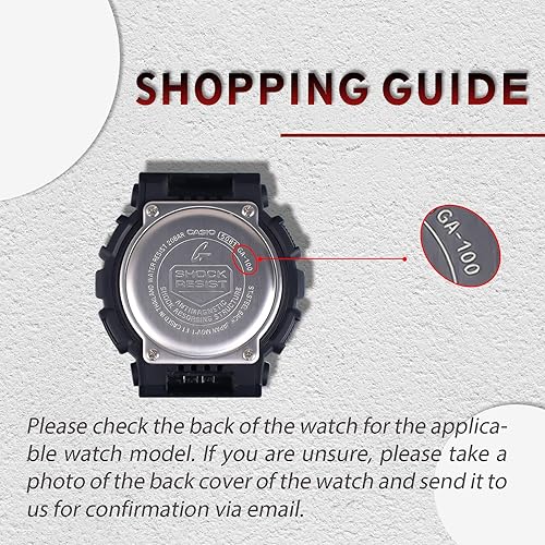 Miniatura 3 de Correa de nailon de repuesto compatible con Casio G-Shock Watch modelo GA-100 GA-110 GA-100C GA-300 GA-120 GA-200 GD-100