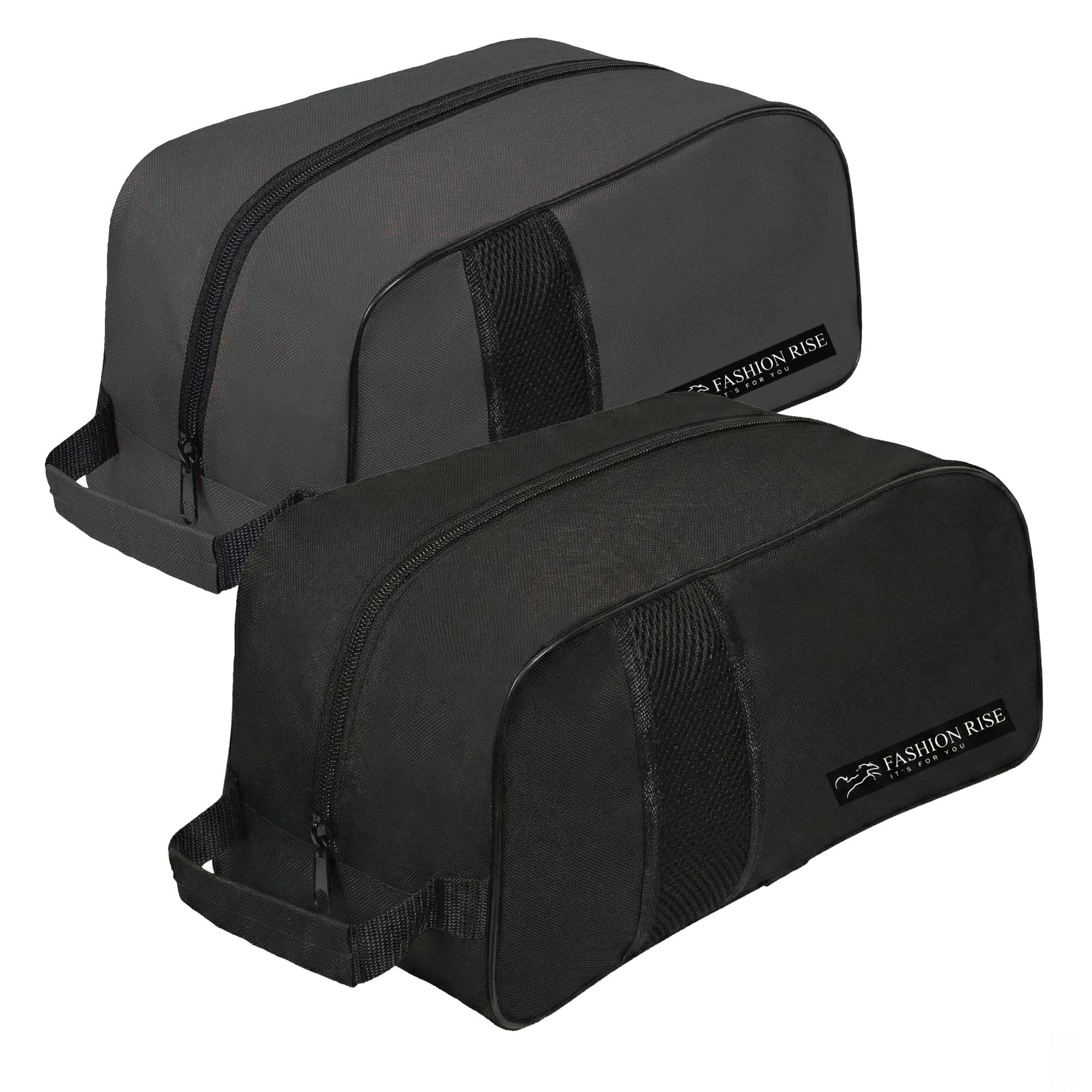 Waterproof Sports Boot/Shoe/Travel Bag for Football Cricket Rugby Golf Toiletry Gym for Men/Women (Black & Grey, 2 Pcs) — image 1