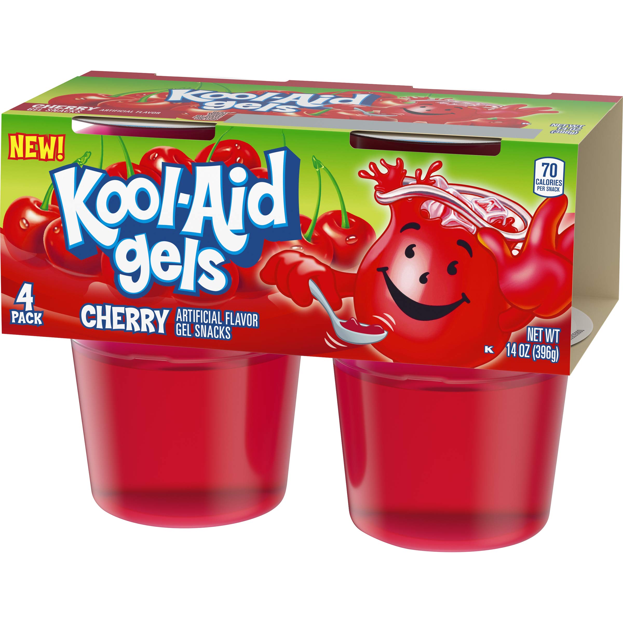 Buy KoolAid Gels Cherry JellO ReadytoEat Gelatin Snacks (24 ct Pack