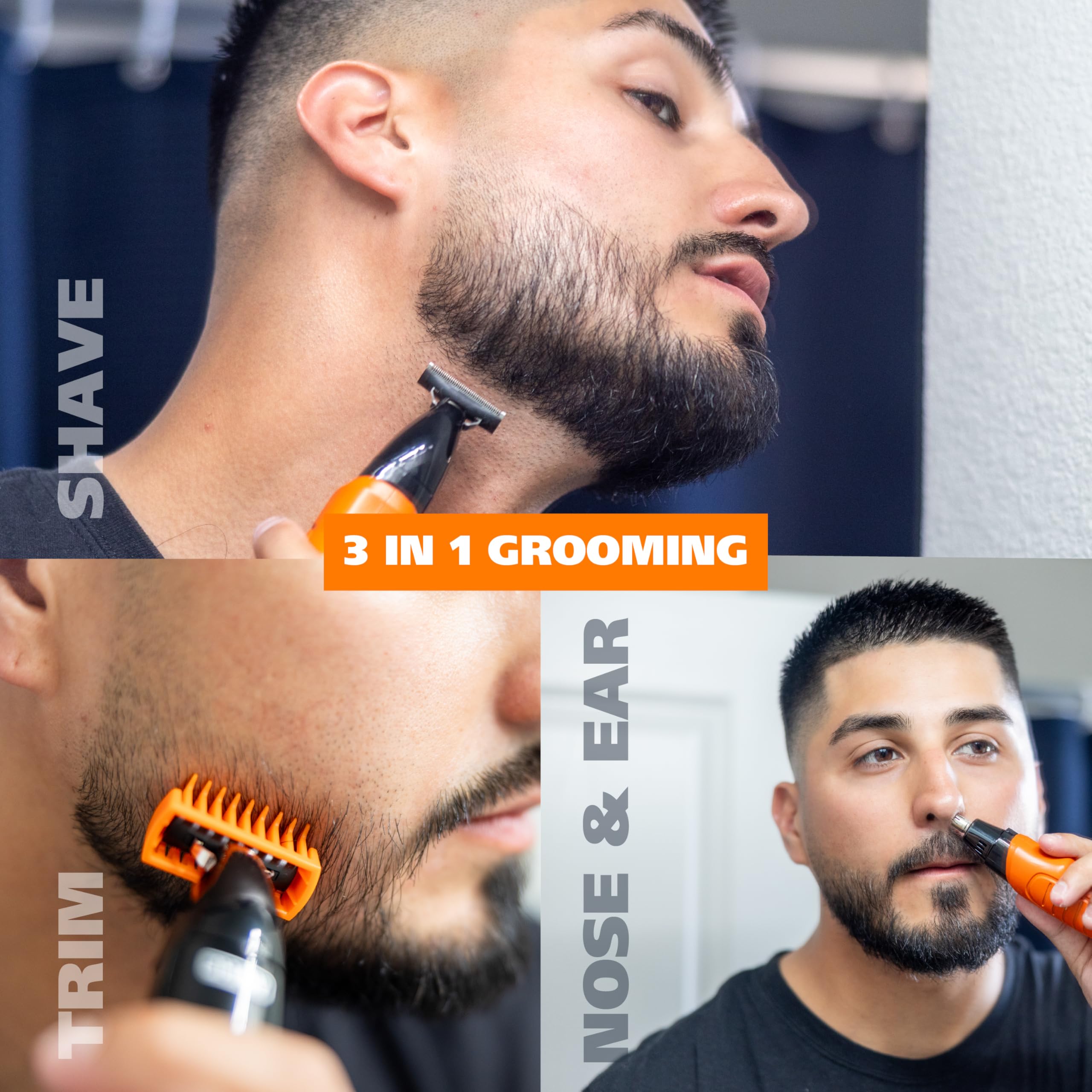 Wahl TrimNinja 2 in 1 Hybrid Electric Shaver & Ear Nose Trimmer for Men