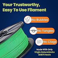 Vista 139 de 3D-Fuel 3D Filamento Pro PLA+ Negro Medianoche de Alta Temperatura y Resistente, 1.75mm, 1 kg +/- 0.02mm de Tolerancia, Fabricado en EE.UU., Fácil