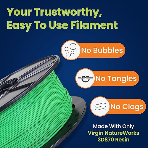 Miniatura 139 de 3D-Fuel 3D Filamento Pro PLA+ Negro Medianoche de Alta Temperatura y Resistente, 1.75mm, 1 kg +/- 0.02mm de Tolerancia, Fabricado en EE.UU., Fácil