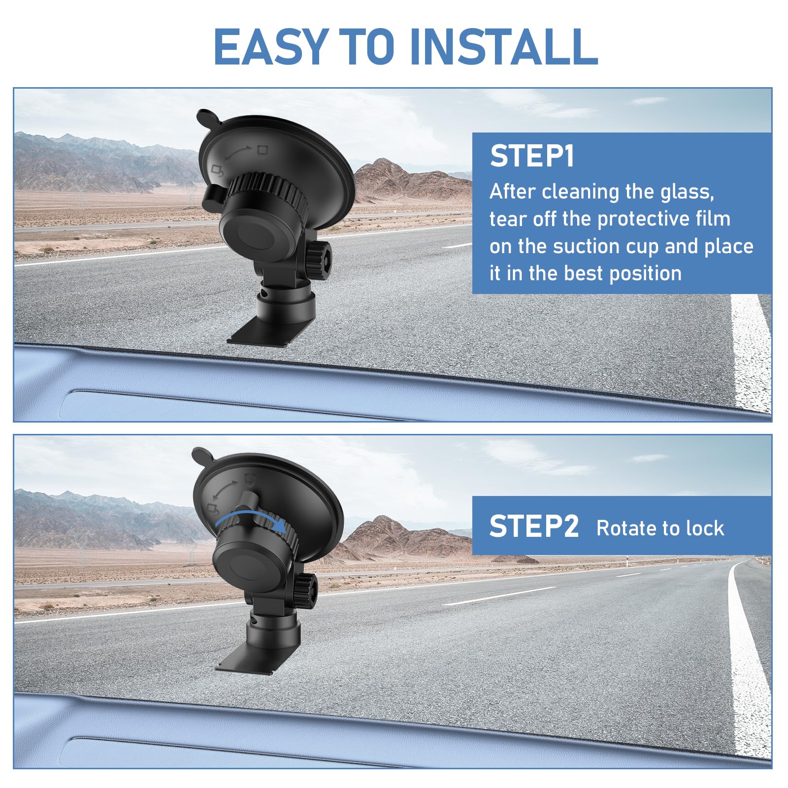 Soporte de detector de radar para parabrisas, adecuado para Escort Max, MAX 2, 2015-2019 MAX360 Base de montaje de ventosa de radar, con conexión de placa deslizante (no aplicable a los modelos MAX 3