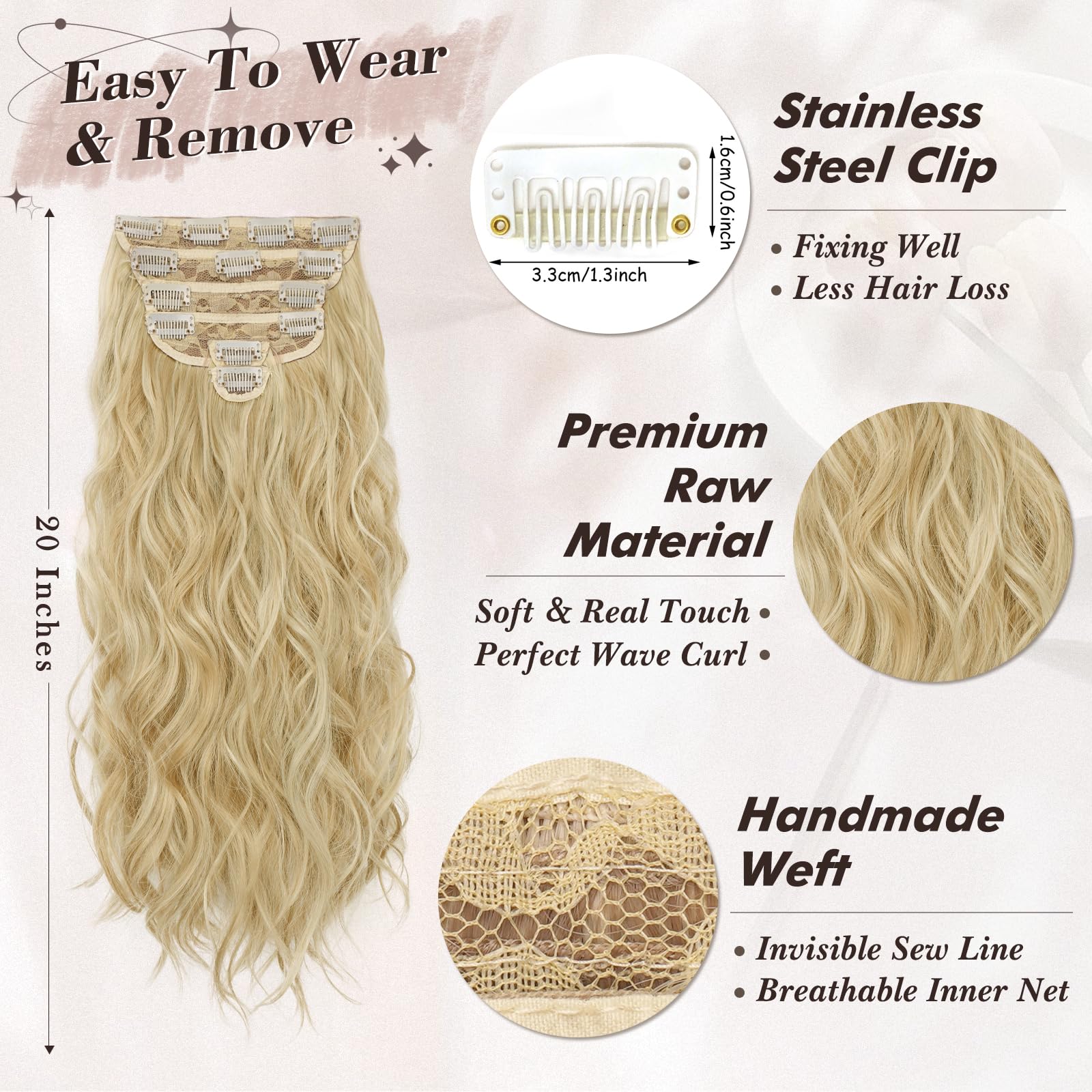 BARSDAR Clip in Hair Extensions - Image 3