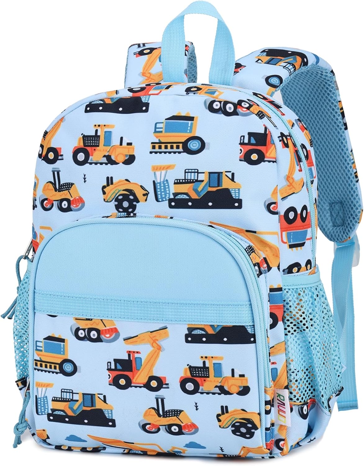 RAVUO Toddler Backpack Boys 2-4,Cute Little Kids Backpack 12inch Preschool Bookbag for Daycare Kindergarten School Travel-Excavator