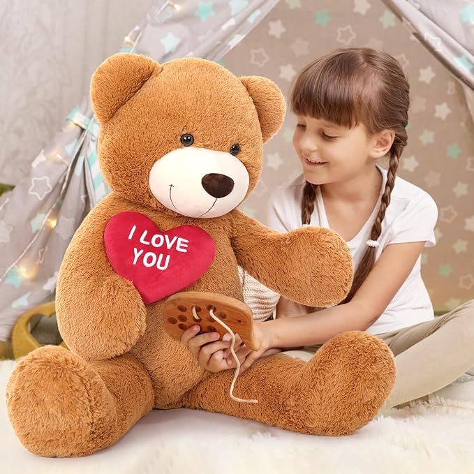 MaoGoLan Oso de Peluche Grande con Corazón Rojo, 91 cm miniatura 2