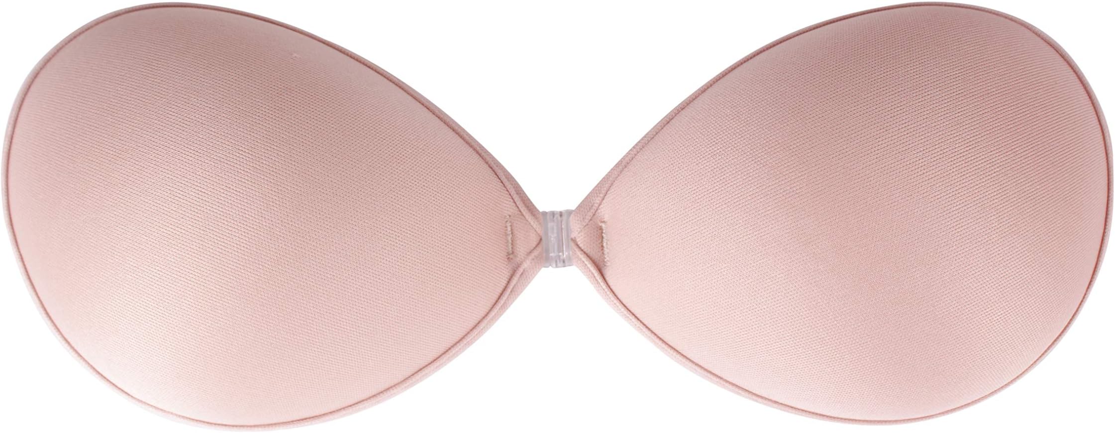 2-Packs Self Adhesive Bra, Strong Sticky, Silicone Invisible Push Up Bra (D{32/70D,34/75D,36/80C(D),38/85C(D)}, Apricot)