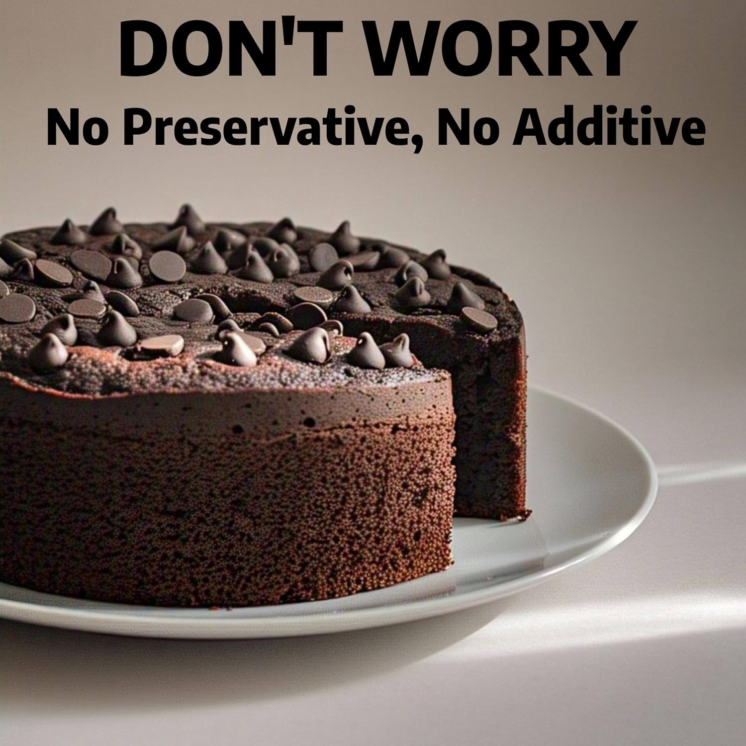 ANDY ANAND CHOCOLATIER Sugar Free Dark Chocolate Chip Cake, 2.8 lbs - Gourmet, Freshly Made, No Preservatives, Diabetic-Friendly Dessert, Perfectly Boxed for Gift