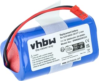 vhbw Batería Compatible con iLife V3s, V5, V5s, V3 Robot Limpieza (2600 mAh, 11,1 V, Li-Ion)