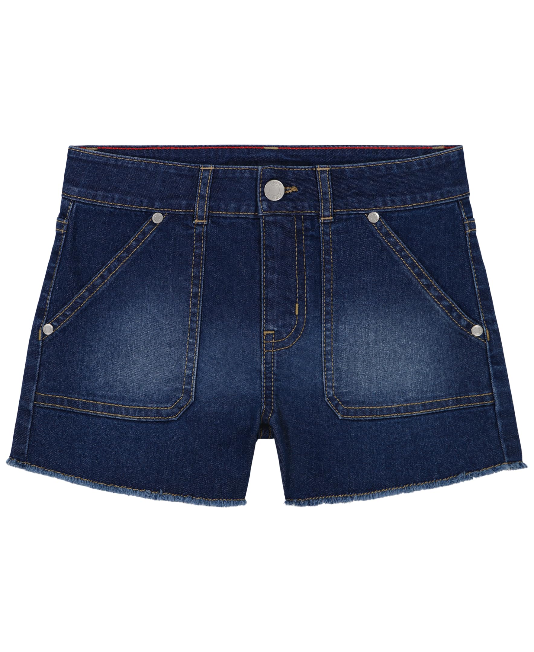 Tommy Hilfiger girls 5-pocket Stretch Denim Shorts, Zipper Fly & Button Closure