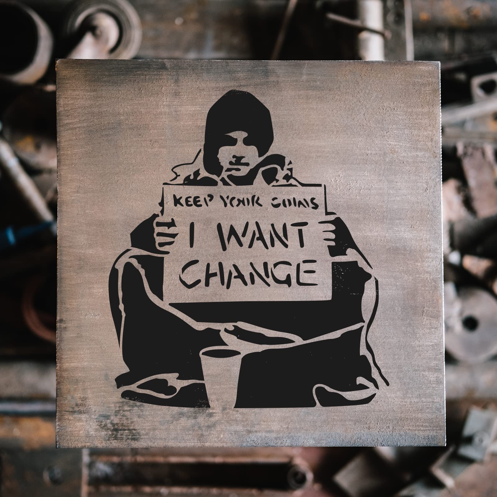 Amazon.com: I Want Change Banksy Stencil - Banksy Stencil, Wall