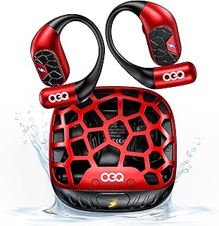 OEQ Open-Ear Bluetooth Earbuds - 24H Playtime, IPX5 Waterproof, Comfortable Clip-On Design for Workouts, Office, and Sensitive Ears with Secure Fit & Crystal Sound
