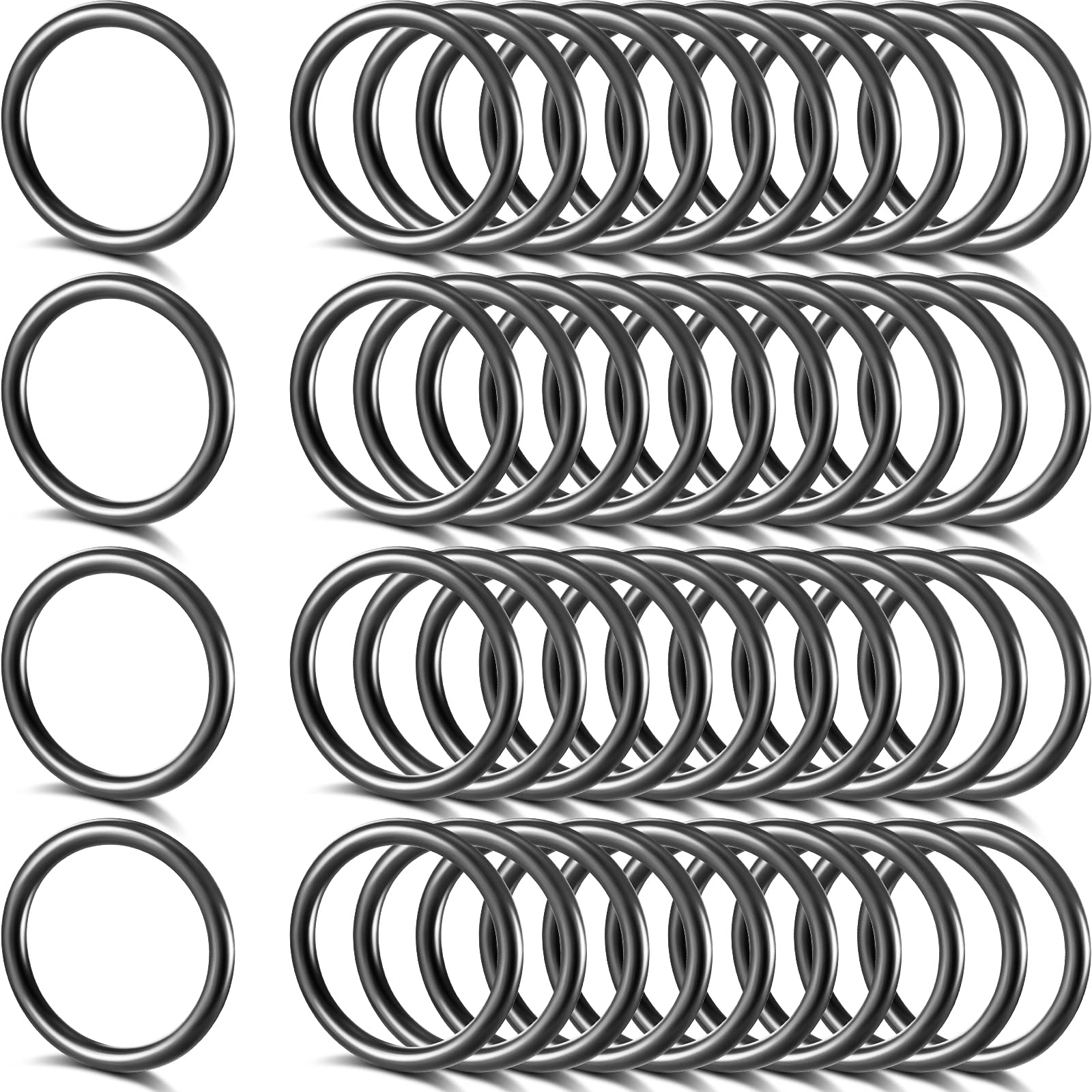 Bumper Fender Fasteners O Rings Black Washers Replacement Rubber Bands Quick Release Fasteners for Car Bumpers (50 Pieces)