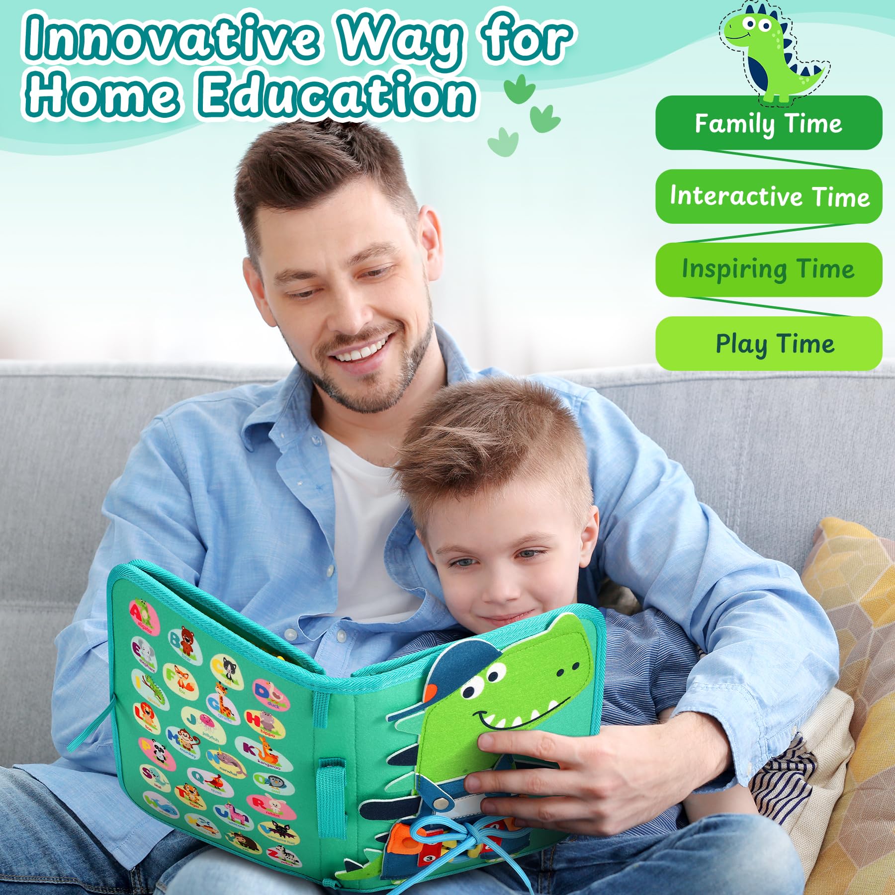 Gontence Busy Board - Giochi Bambini 2 3 Anni - Giochi Montessori 1 Anno - Giochi Educativi 3 4 5 Anni - Pannello Sensoriale Montessori Libro Sensoriale - Regalo Bambino Bambina