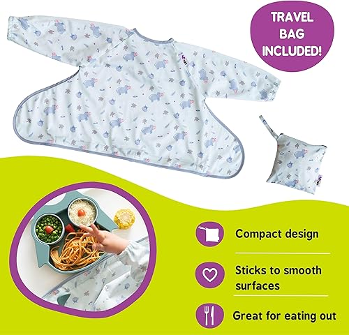 Miniatura 6 de Tidy Tot Babero de destete de manga larga impermeable para babero y captura