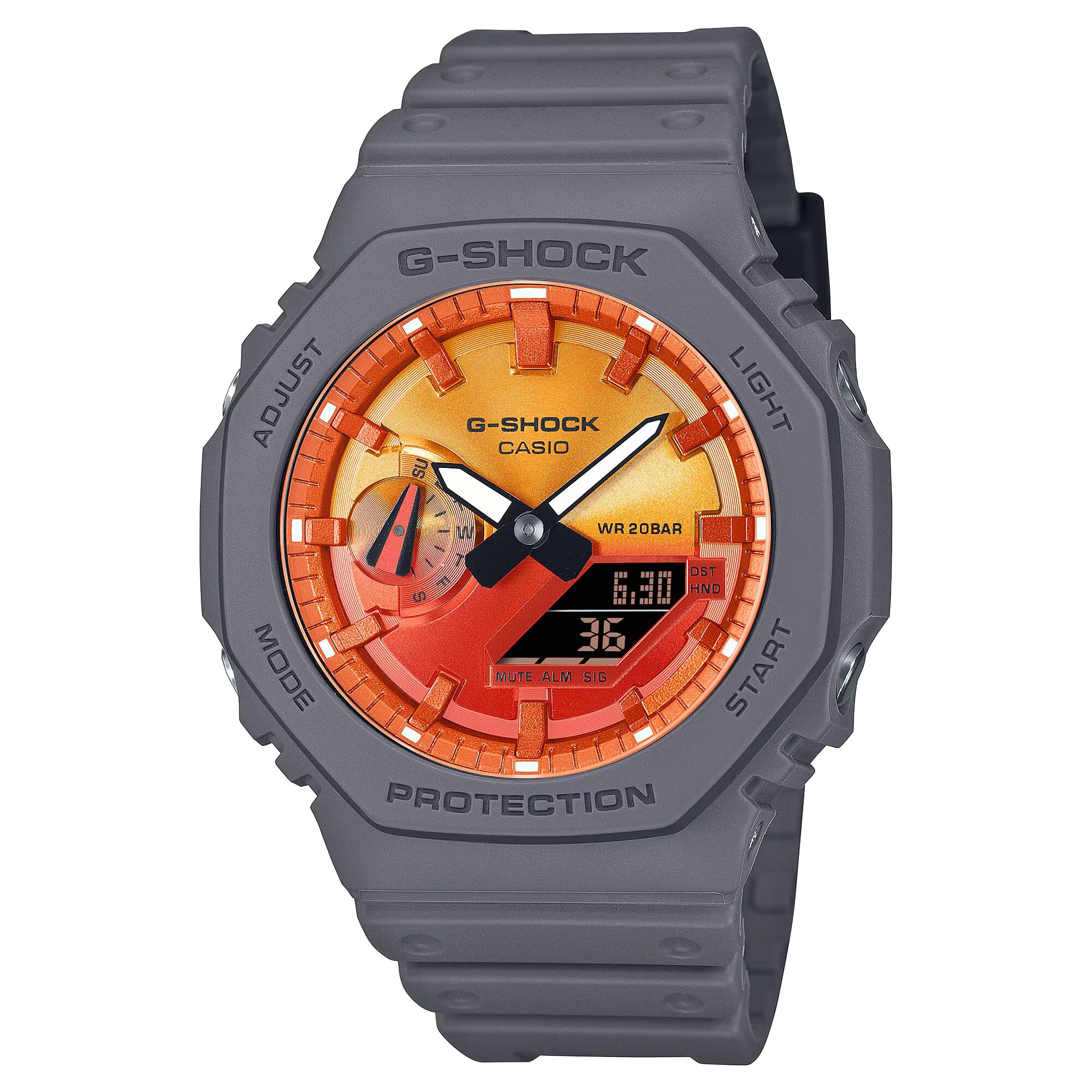 Casio GA-2100FL-8ADR Kol Saati, G-Shock, Analog/Digital, Gri,…
