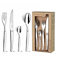 Lou Laguiole 251300AF14C71 Jet - Servizio di posate da 24 pezzi