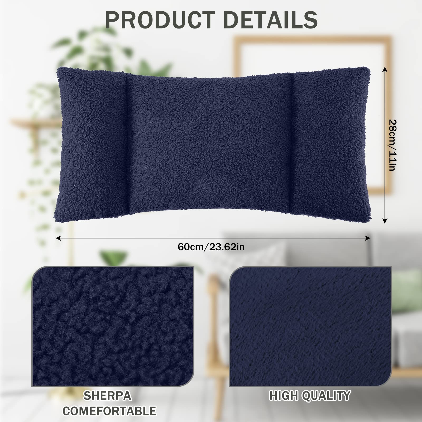 Amazon.com: Queekay Fleece Lumbar Support Pillow 3 Section Back