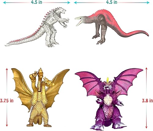 Miniatura 4 de TwCare Juego exclusivo de 7 figuras de acción conjunta movibles de Godzilla vs Kong, King of the Monster Dinosaur Shin Ghidorah Skull Crawler