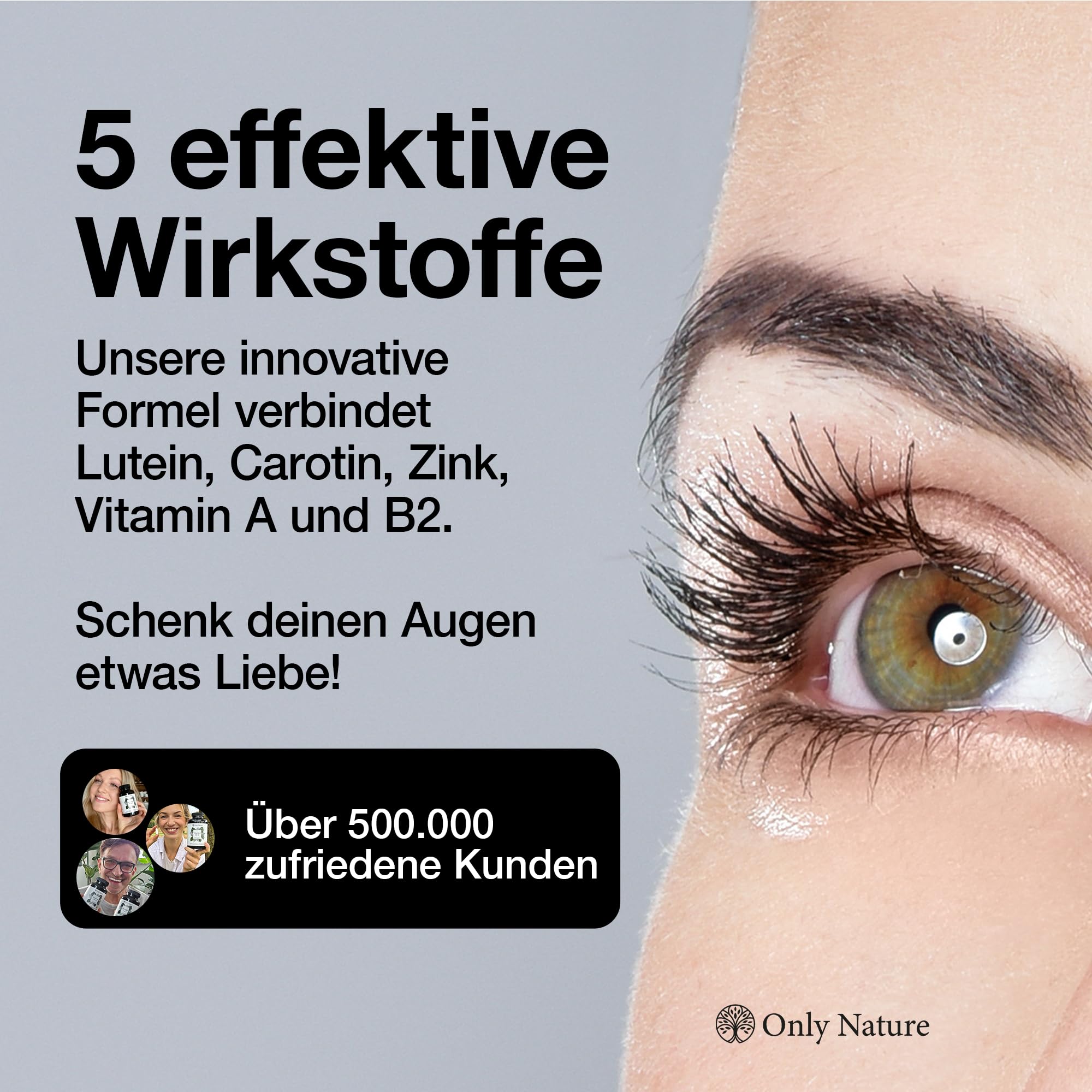 Augenvitamine - 130 Lutein Zeaxanthin Kapseln mit Beta Carotin, Vitamin B2, A, Zink - Einzigartige Zusammensetzung - in Deutschland produziert, Laborgeprüft & vegan - Augenvitamine Testsieger