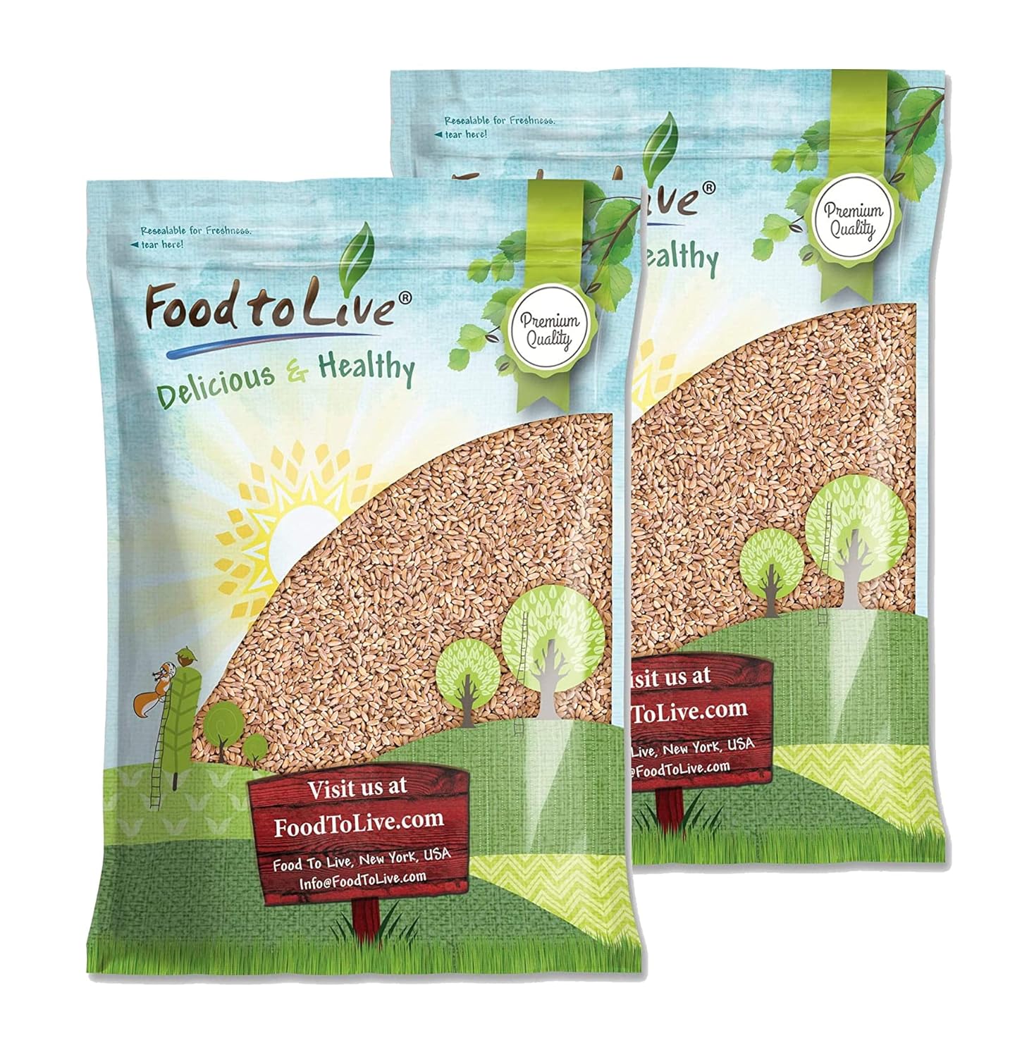 Food to Live Pearled Farro Grain, 16 Pounds Kosher