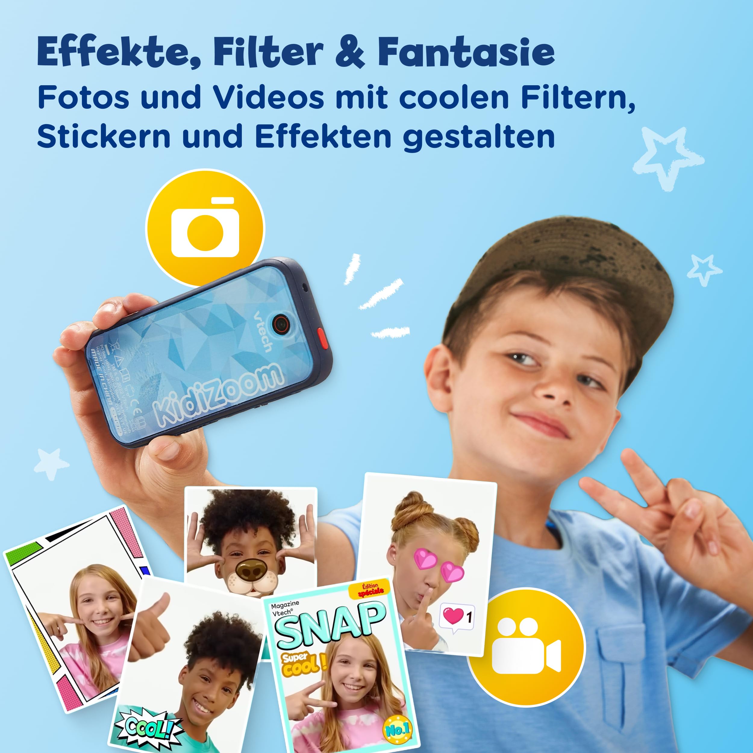 VTech KidiZoom Snap Touch Kinderkamera 5MP Dualkamera Touchscreen