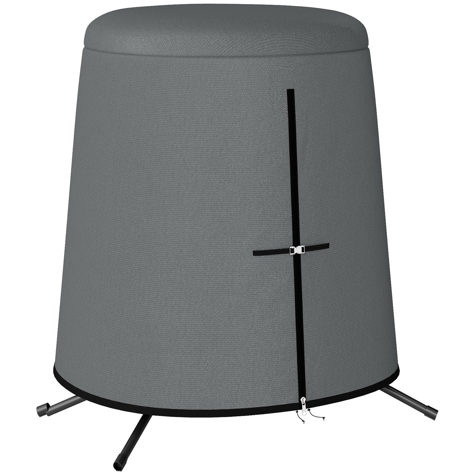 Outsunny Hanging Egg Chair Cover, Outdoor Single Swing Chair Cover, Waterproof Anti-dust Furniture Protector with Zipper, 300D Oxford Fabric for 200 x 230 cm Stand, Grey — image 1