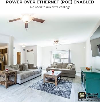 IP2IR-P iTach TCP/IP to IR Converter with Power Over Ethernet (PoE) - Connects Infrared Control Devices to a Wired Connection