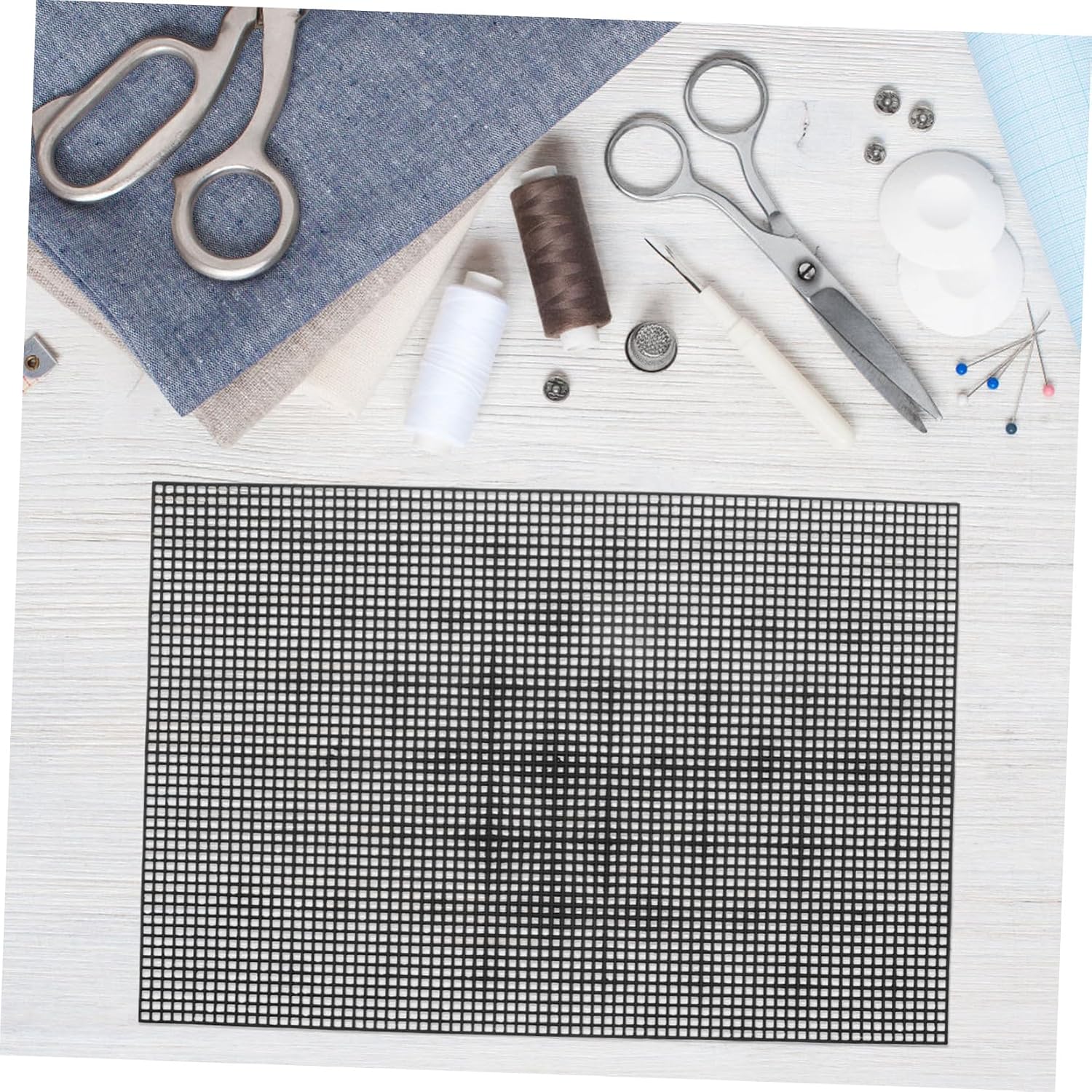 Beatifufu Embroidery Mesh Fabric 5 Pack Plastic Cross Stitch Canvas 30x20cm DIY Needlework Material Blank Mesh Canvas Sheets