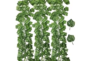 lush Grape Vines Plants - Lifelike Artificial Ivy Vines, 36 Strands x...