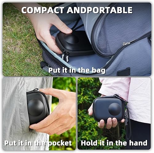 Miniatura 8 de Funda protectora de transporte para DJI Osmo 360 (para jaula y tapa de lente), bolsa pequeña de almacenamiento de viaje de poliuretano rígido