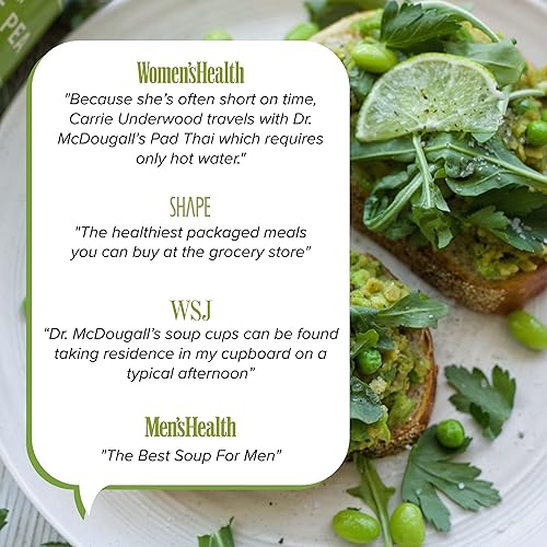 Vista 54 de Dr. McDougall's - Sopa vegana de guisantes divididos - Sin gluten - Fideos ramen - Tazas de fideos ramen instantáneos - Ramen bajo en sodio - Sin